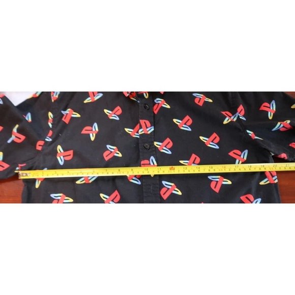 Sony PlayStation All Over Print Logo Button-Up Shirt Men's Sz Medium RARE - Picture 7 of 13